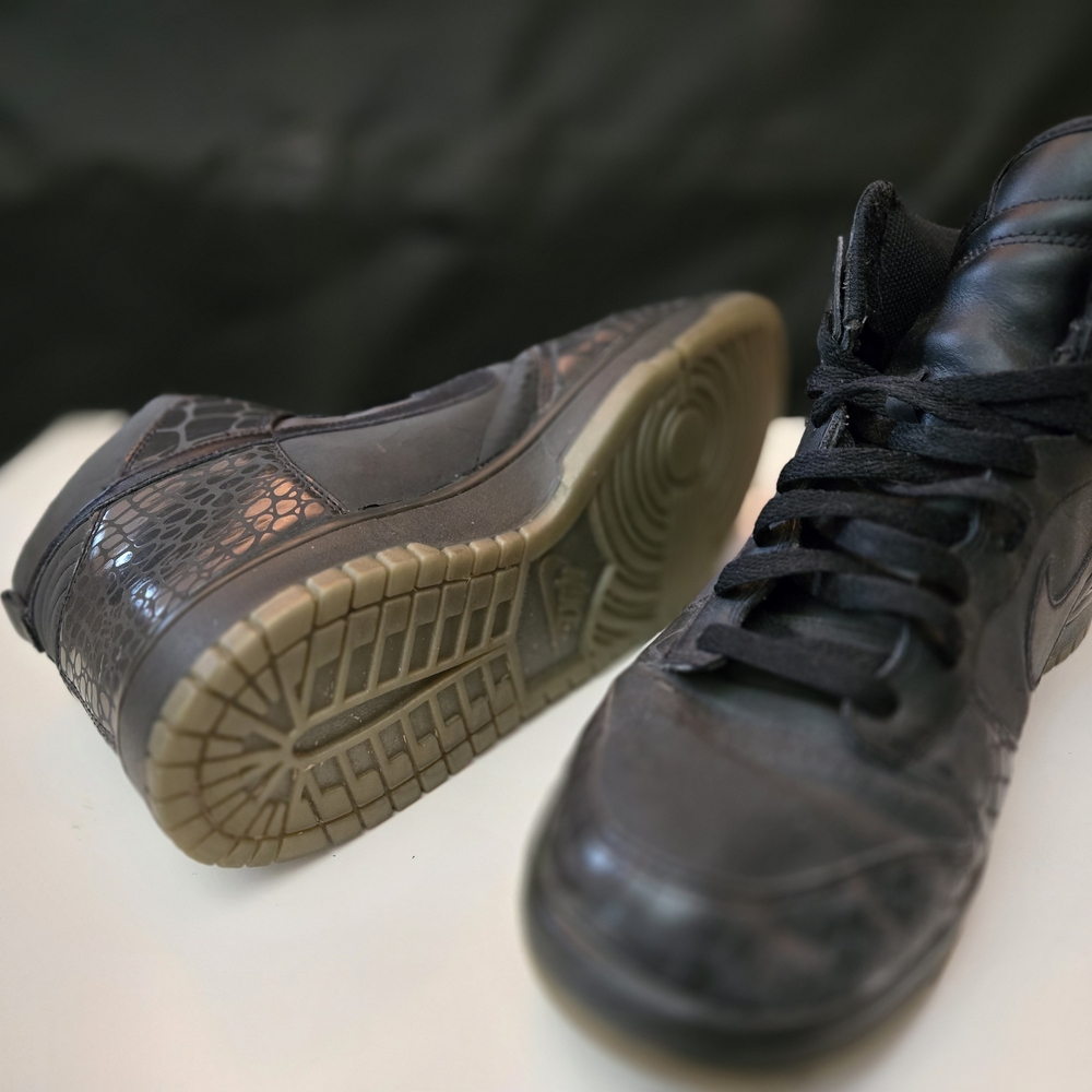Nike Dunk High-reflective Croc Sneakers with Patterned Detail Size 12M